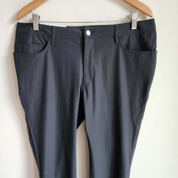 35x30 Gray Traveler Pants Slim Fit Casual Pant Mens Jos A Bank New 5 Pocket Nwt - Picture 9 of 17